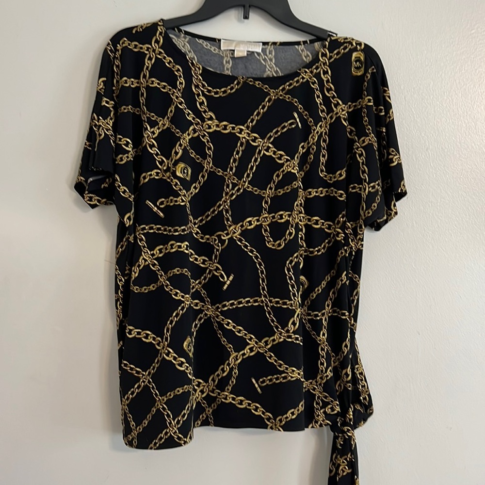 Michael Kors chain side tie shirt